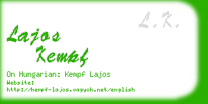 lajos kempf business card